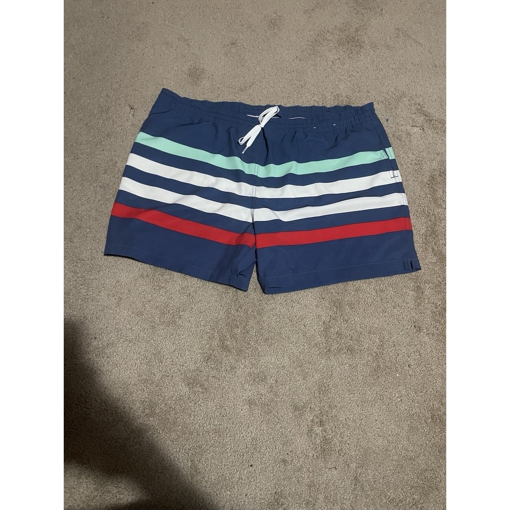 Chubbies 2XL 5.5" Inseam Blue striped swim trunks mesh lined shorts
